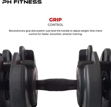 Регульована штанга 24 кг – окрема – 15-в-1, обертання однією рукою – 2,5–24 кг – компактна, економна штанга для домашнього спортзалу та силових тренувань (чорна)