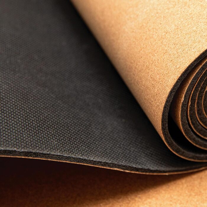 Йога мат Premium Kork: з натурального каучуку та корку | 100% натуральний та екологічний | 183 x 66 x 0,4 см | з чохлом для перенесення | неслизький | безпечний | без TPE | міцний та довговічний