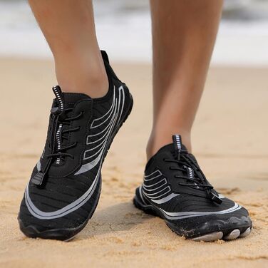 Чоботи для плавання та серфінгу для чоловіків та жінок, дихаючі, швидковисихаючі, антиковзаючі, розмір 36-47, колір чорний