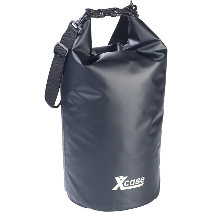 Водонепроникний Packsack Xcase: міцний мішок для спорядження, 20л, чорний. Ідеально для водного спорту, подорожей та зберігання.