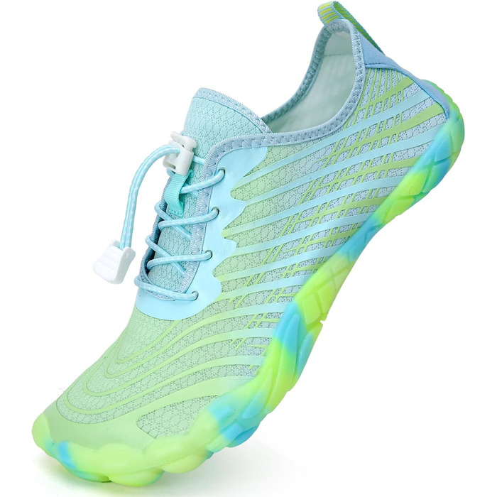 Водні черевики Mabove для жінок та чоловіків: купальні, пляжні, для плавання, серфінгу, аквашузи, 39 EU, блакитно-зелені