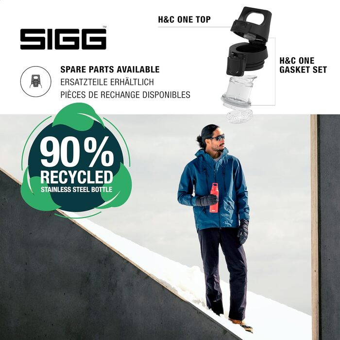 Термос пляшка SIGG Hot & Cold One 0,55 л з ситечком для чаю, нержавіюча сталь 18/8, герметична, BPA-free, червона