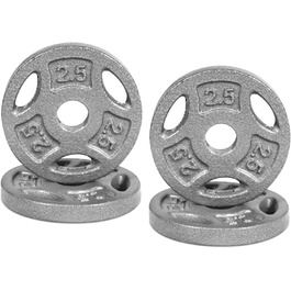 Диски для штанги CAP Barbell 2,5 см, 1,1 кг, 4 шт, сірі