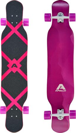Лонгборд Apollo Dancer 46x9,5 дюймів, ABEC 9, стильний круїзер для денсингу, трюків і катання, повний комплект для професіоналів і новачків, Longboard Papua