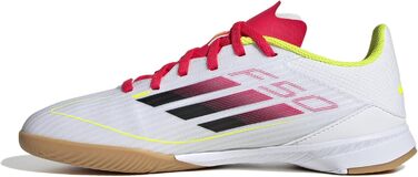 Дитячі футбольні бутси adidas F50 League Indoor, 34 EU, біло-чорно-жовті