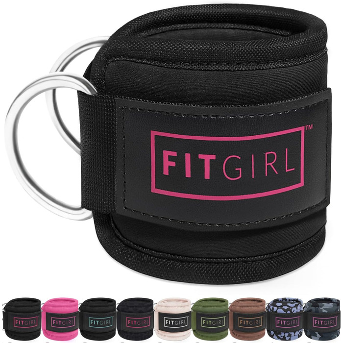 FITGIRL Манжети для щиколоток для тренажерів і резинок, для дому та спортзалу, для тренування сідниць, кікбеків, розгинання ніг, відведення стегна