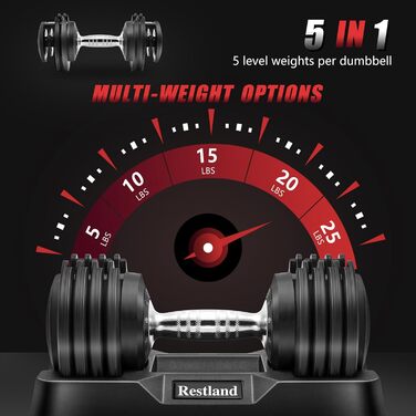 Регульовані гантелі 2 шт., набір ваг 11,3 кг, швидке налаштування ваги для тренувань, пара гантелей для чоловіків та жінок для домашнього фітнесу, обладнання для тренувань (11,3 кг пара)