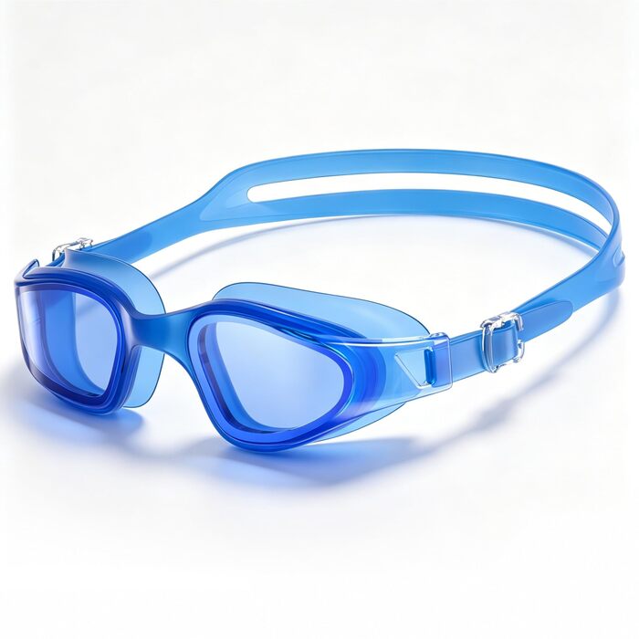 Окуляри для плавання чоловічі/жіночі Schwimmbrille, антифог, UV-захист, водонепроникні, регульовані, прозорі лінзи (3-Blau)
