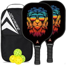 Набір для піклболу: 2 ракетки з серцевиною з волокна, 4 м'ячі та сумка. Підходить для дорослих та дітей, початківців