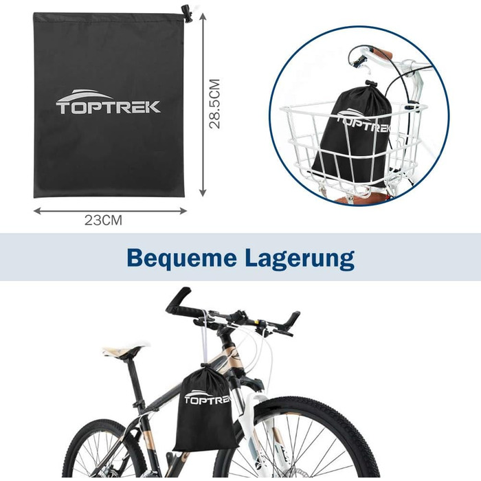 Чохол для велосипеда Toptrek 200x110x70cm, 210D Oxford, водонепроникний, захист від сонця, міцний, з сумкою