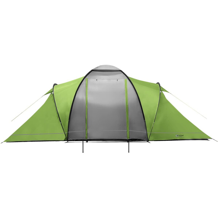 Намет Portal Outdoors Beta 6: просторий 2-кімнатний зелений намет з сумкою для зберігання