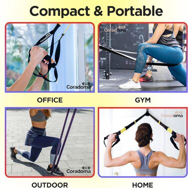 Набір еластичних стрічок для фітнесу з кріпленням для дверей та ручками, Resistance Bands для підтягувань, силових тренувань, розтяжки та фізіотерапії