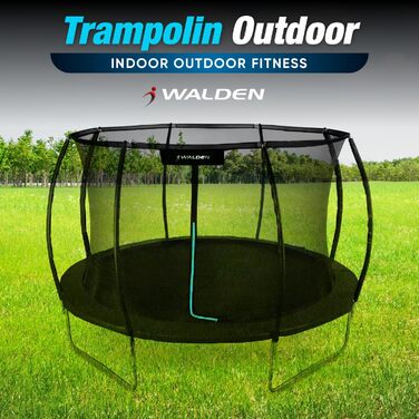 Батут для дітей Outdoor 8FT (244 см) з захисним оградою та м'якими ніжками. Максимальне навантаження 100 кг.