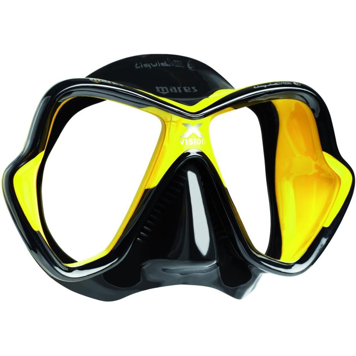 Маска для дайвінгу Mares X-Vision LiquidSkin 2014, чорна/жовта