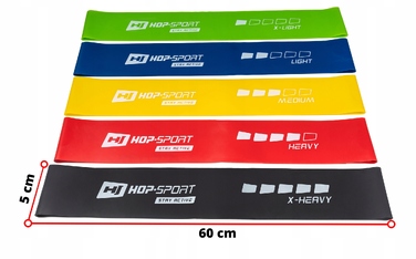 Набір фітнес-резисторів Hop-Sport (2,5-18 кг), 5 шт.