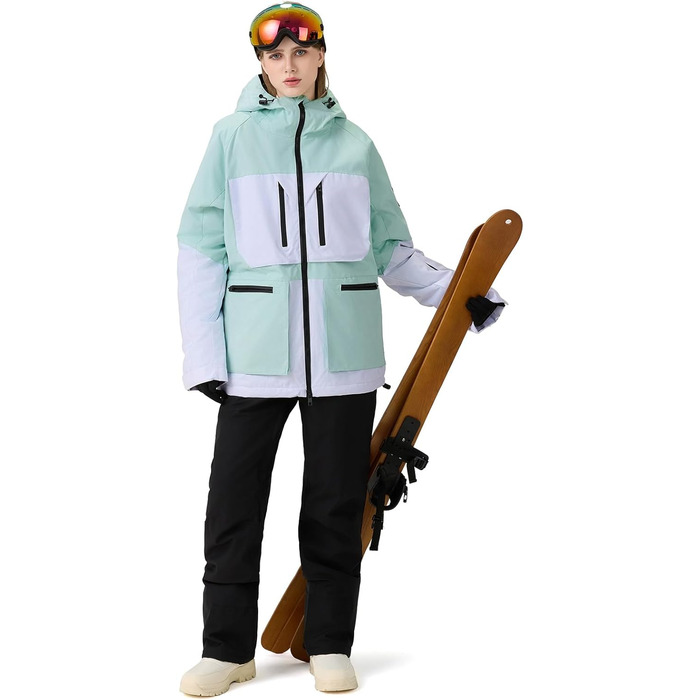 Костюм для сноубордингу та лижного спорту HOTIAN Daen (M, 167 GR+GR) - комплект куртка та штани, водонепроникний, вітронепроникний