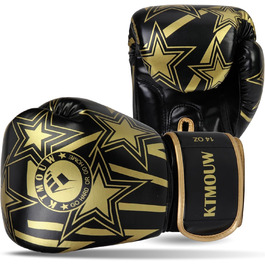 Боксерські рукавички KTMOUW для Муай Тай, кікбоксингу, MMA, спарингів, чорні, для дорослих чоловіків і жінок