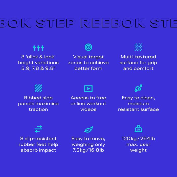 Оригінальний степ-платформа Reebok Step (2021), синьо-зелена