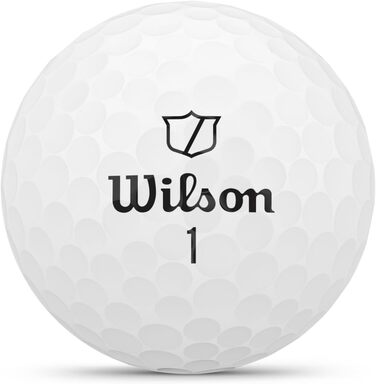 Гольф м'ячі Wilson Duo Soft, білі/червоні