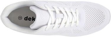 Чоловічі футбольні черевики Dek Herren Penalty з шнурівкою, легкі, для газону, білі/сірі, 43 EU