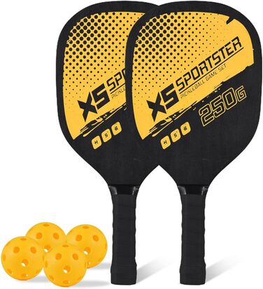 Набір для піклболу Lixada: 2 ракетки, 4 м'ячі, для гри в приміщенні та на вулиці