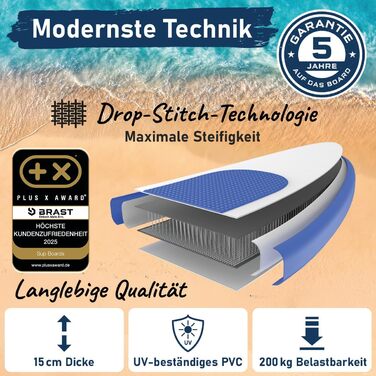SUP дошка BRAST Primo Summer надувна з алюмінієвим веслом та аксесуарами 320x81x15 см, зелена