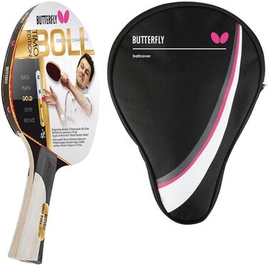 Настільний тенісний ракетка Butterfly Timo Boll Gold 85020, ITTF сертифікат, Pan Asia накладка, для тренувань і хобі, анатомічна ручка