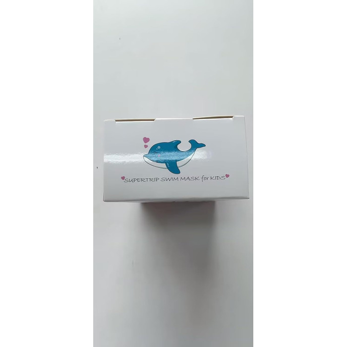 Дитяча маска для плавання та снорклінгу Supertrip, 6-14 років, скло, рожево-блакитна