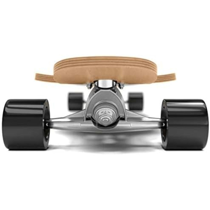Лонгборд SKATRO Dropthrough Freeride з T-Tool Blackskull, скейтборд для фрірайду, чорний