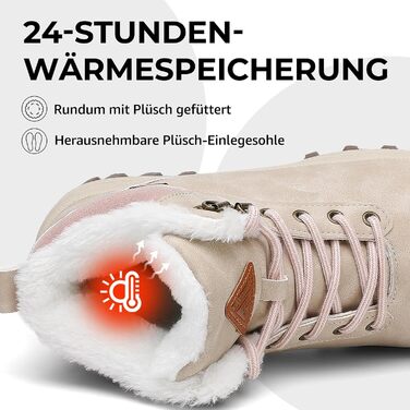 Зимові черевики Mishansha для жінок та чоловіків. Водонепроникні трекінгові черевики, теплі, утеплені, розмір 36-48 (41 EU, персиковий)