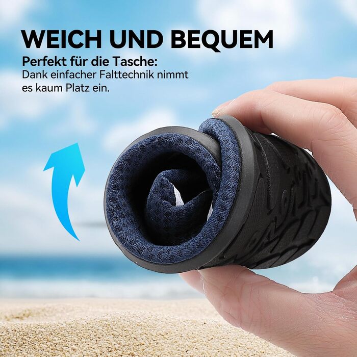 Чоловічі та жіночі водяні черевики для плавання та серфінгу. Дихаючі, швидковисихаючі, унісекс (35 EU, синій)