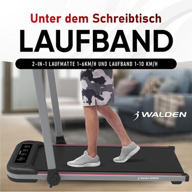 Електричний біговий тренажер для дому Wakingpad, складаний, 1-2.5 PS, 12 програм, LCD-дисплей, 1-10 км/год, F2600DE