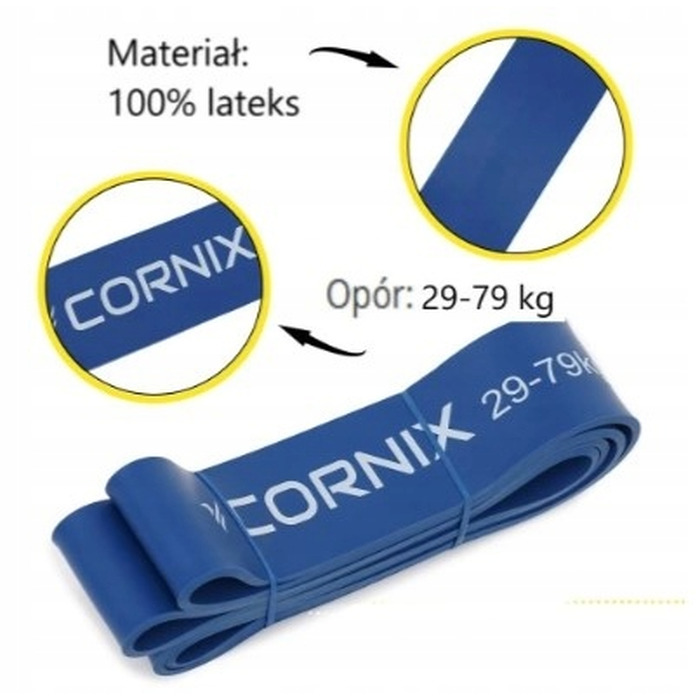 Набір фітнес-резинок Power Band Cornix для тренувань (5 шт, 2-79 кг)