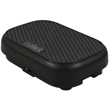 Віброплатформа з 120 рівнями інтенсивності, 5 програмами, пультом дистанційного керування та LED-дисплеєм для нарощування м'язової маси, чорного кольору