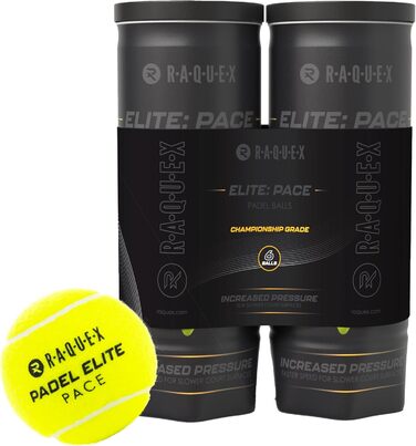 М'ячі для падел-тенісу Raquex Pace Pro – 6 шт. – 2 швидкості – стандартна швидкість