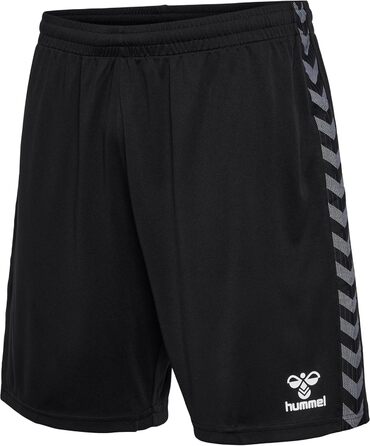 Чоловічі спортивні шорти Hummel Authentic PL — тренувальні шорти з регульованим поясом, дихаючі та швидкосохнучі, 100% перероблений поліестер, чорні