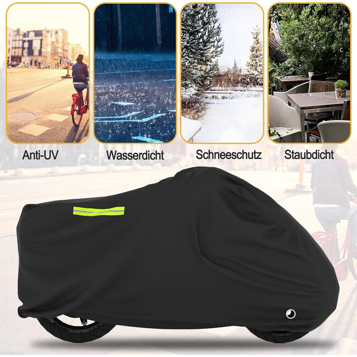 Водонепроникна накривка для мотоцикла Motorrad - 245x105x125 см, XXL, захисна накривка, універсальна, захист від дощу з отвором для замка