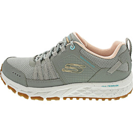 Черевики для активного відпочинку Skechers Escape Plan для жінок, 38 EU, оливковий колір, шкіра, сітка, світло-рожева окантовка