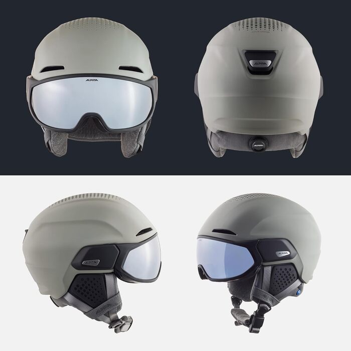 Шолом гірськолижний Alpina Alto Q-LITE з візором S, moon-grey matt (51-55 см)