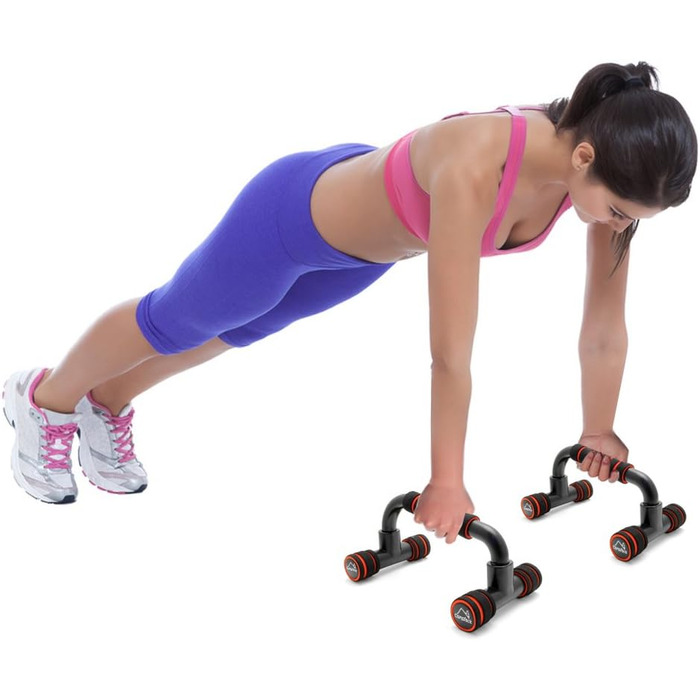Підставки для віджимань CampTeck U6664 з пінопластовими ручками для силових тренувань, пресу, фітнесу та нарощування м'язів - 1 шт.