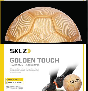 М'яч для футболу SKLZ Golden Touch, розмір 3, з обтяженням
