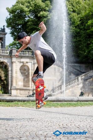 Скейтборд Schildkröt Kicker 31', повний комплект для початківців, червоний, 9-шарове кленове дерево, ABEC5, двосторонній кік, паркур-дизайн