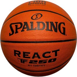 Баскетбольний м’яч Spalding React TF-250, розмір 6, помаранчевий, універсальний