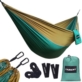 Гамак Tarent Outdoor Ultraleicht для відпочинку на природі, 300 кг, 270x140 см, дихаючий, швидковисихаючий, нейлон, аксесуари для кемпінгу