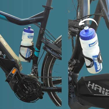 Універсальний велосипедний фляготримач BeDiCo-Multi Mount Twist, алюмінієвий, без гвинтів, з адаптером, поворотний для зручного доступу