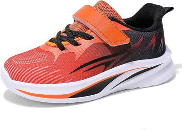 Дитячі спортивні кросівки для хлопчиків. Зручні, дихаючі кросівки для занять спортом та активного відпочинку. Колір: чорний, помаранчевий. Розмір: 37 EU