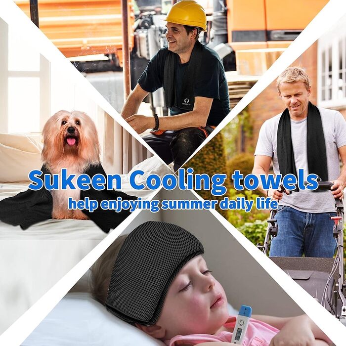 Охолоджуючий рушник Sukeen - рушник для йоги, спорту та фітнесу (101,6 x 30,5 см)