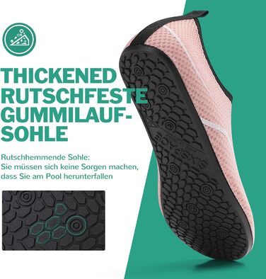 Шкарпетки для плавання та водних видів спорту, дихаючі, швидковисихаючі, унісекс, розмір 34-47, колір рожевий