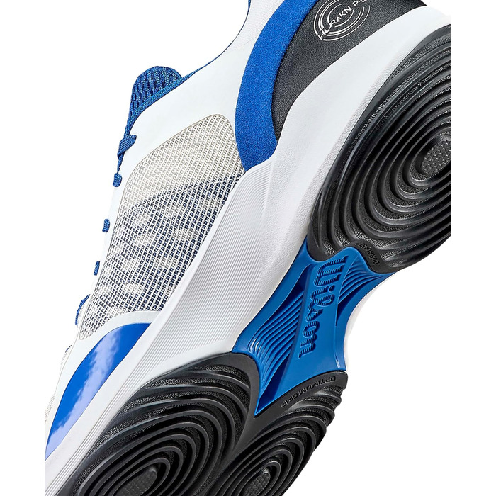 Взуття для падел-тенісу Wilson Hurakn Pro V2 для чоловіків (44 EU, X-широкий, білий, блакитний, чорний)