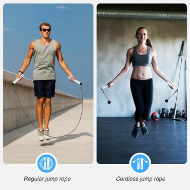 Стрибкове канат AiQInu з лічильником, спортивний, для дорослих, з таймером та підрахунком калорій